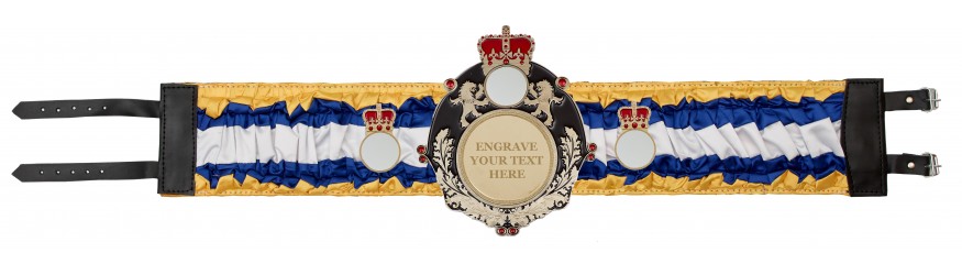 QUEENSBURY ENGRAVE SILK CHAMPIONSHIP BELT - QUEEN/B/ENGRAVE/SILK - AVAILABLE IN 6 COLOURS